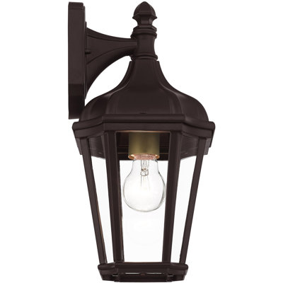 7 inch 1 Light TBK Outdoor Wall Lantern with Clear Glass Shade
