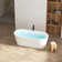 67" Acrylic Freestanding Bathtub, Modern & Contemporary Design Soaking Tub With Toe-Tap Drain In Chrome And Classic Slotted Overflow