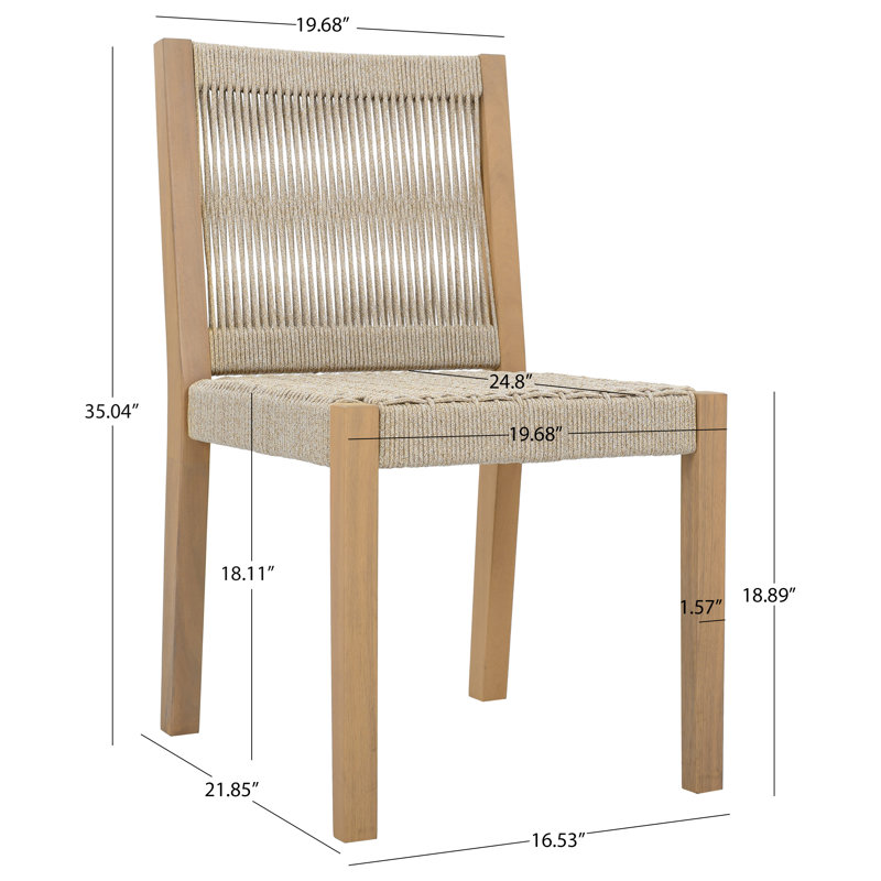 Ensemble de 2 chaises Azariya, Oak / Heather Tan