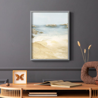 Tranquil Beach I, reproduction encadrée - bois massif