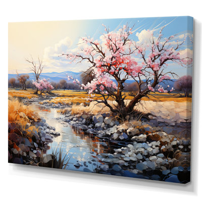 " Vangogh Blossoming Almond Trees II " by Vincent Van Gogh Painting Print