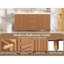 Meuble-lavabo double lavabo de 150 cm avec comptoir en résine et armoire de rangement