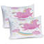 Ambesonne Unicorn Pillow Sham 2 Pack Unicorn with Star Rainbow Yellow Pink