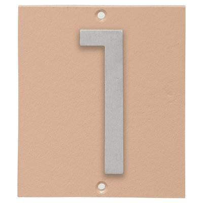 Plaque d’adresse murale sur 1 ligne flottante