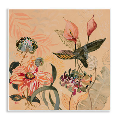 Plaque murale «Tropical Foliage & Blooms», design par Dusza
