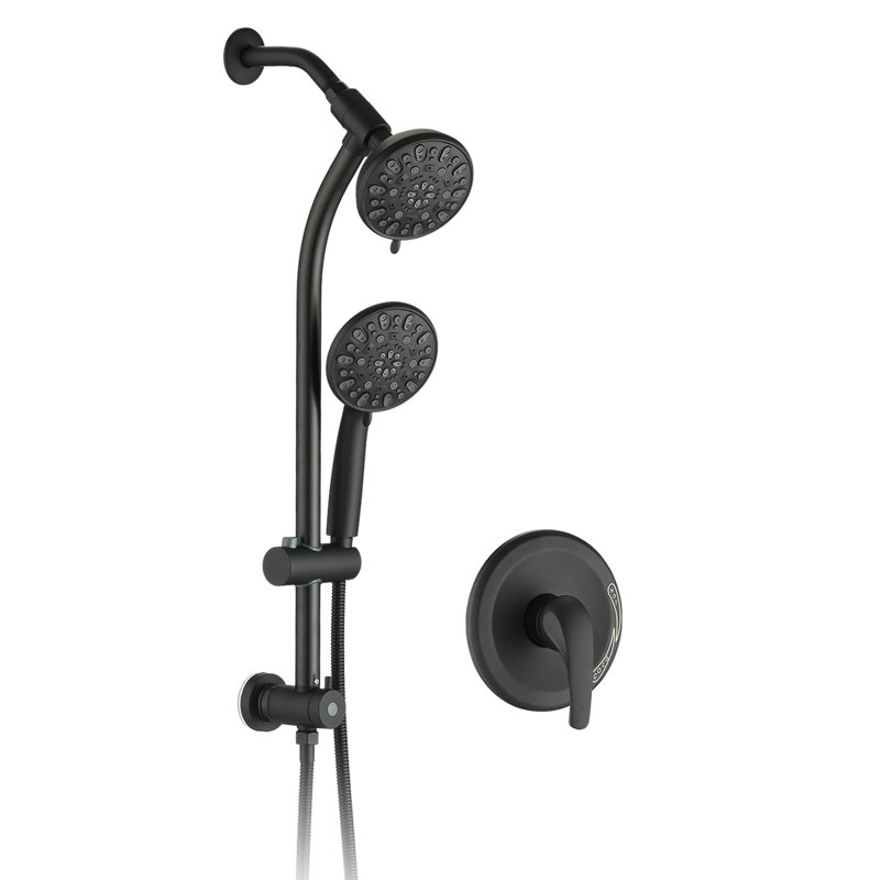 Drill-Free Dual Shower Head Spa System