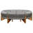 Three-Piece Weather-Resistant Outdoor Sofa Set Featuring Two Semi-Circular Sofas And A Versatile Acacia Wood Coffee Table For Comfortable, Stylish Patio Living.-816968335