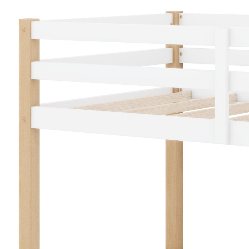 Wooden Loft Bed With Ladder