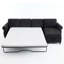 Canapé-lit modulaire en L avec charge sans fil et chaise de rangement-1721999486
