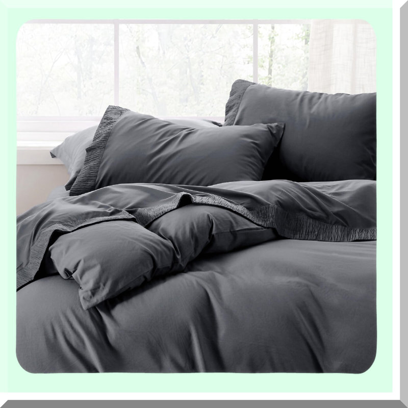 Luxury Grey Queen Size Cooling Microfiber Sheet Set - Soft Hotel Quality Bed Sheets - Easy Care 4 Piece Queen Sheet Set