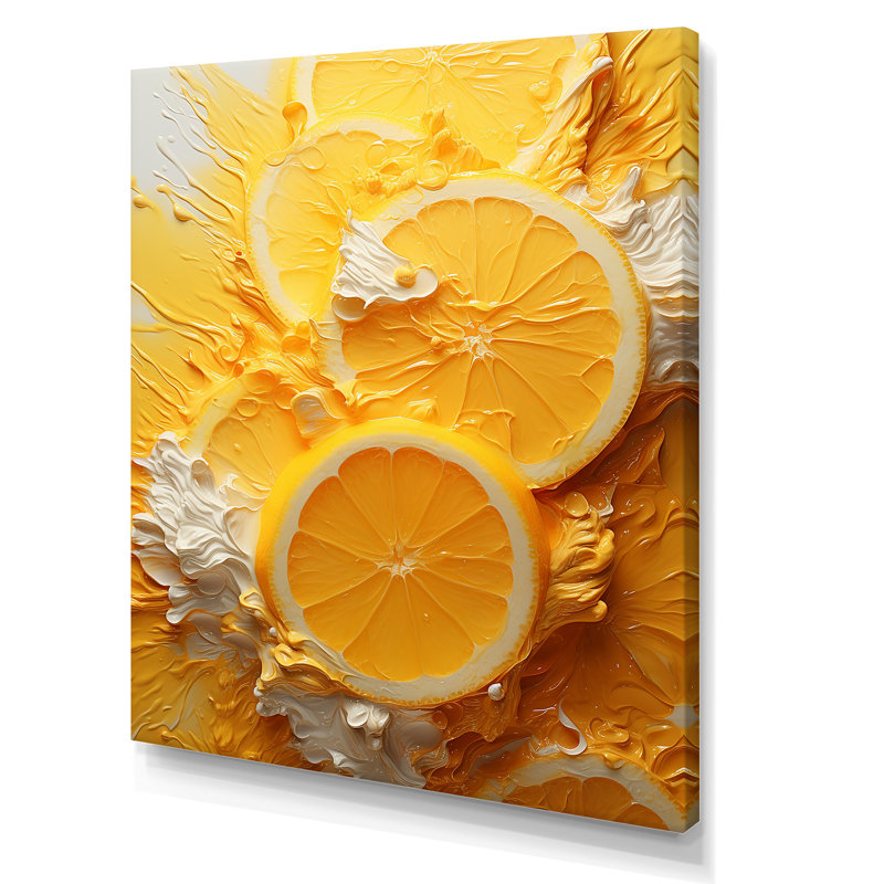 Citron agrume sérénité VI - fruits, art mural, H 20 po x l 12 po x P 1 po