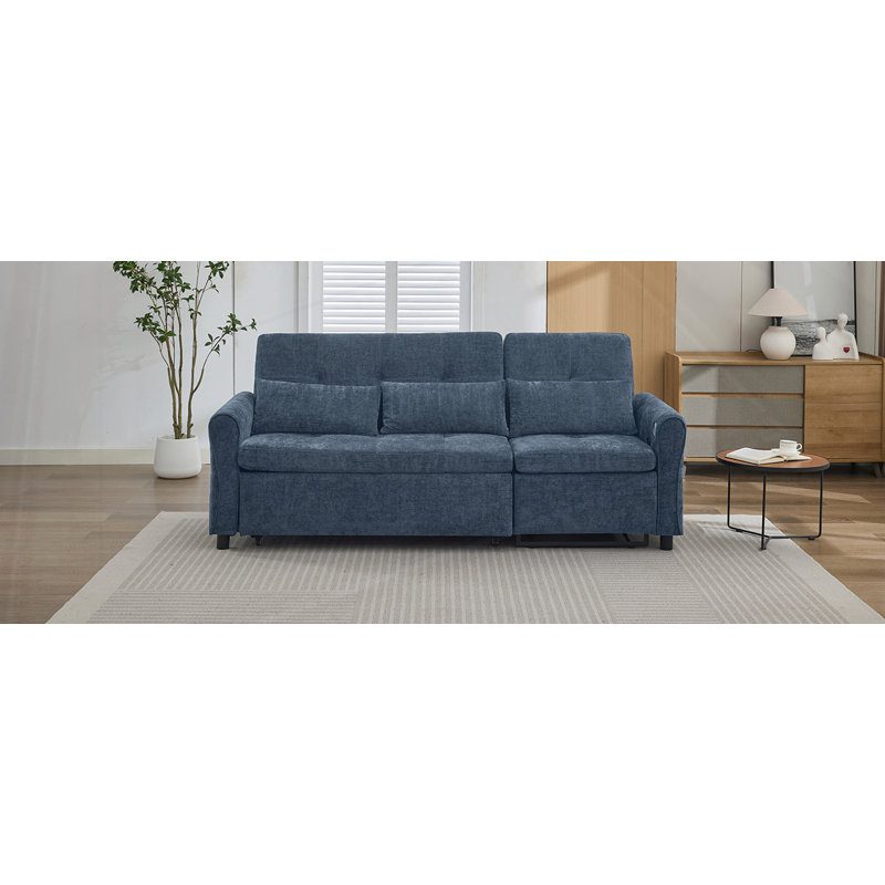 Canapé inclinable réversible 2 en 1, Bleu