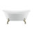 67'' Streamline Clawfoot Soaking Acrylic Bathtub With Drain, Clawfeet, and Bamboo Tray-14879716-14879728