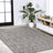 Citta High-Low Pile Mediterranean Tile Dark Gray/Ivory Indoor/Outdoor Rug-948342100