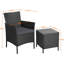 Gudula 2 - Person Patio Dining Set Square Table with Cushions Included-1423755051