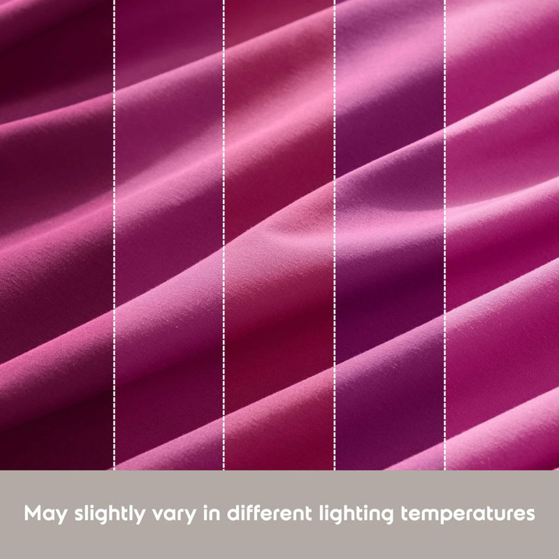 Hotel Collection Soft Breathable Bed Sheet Set with Deep Pocket Fitted Sheet, Split King, Magenta