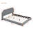 Teddy Fleece Upholstered Platform Bed With Thick Fabric, Solid Frame And Stylish Curve-Shaped Design-351368379-351368378