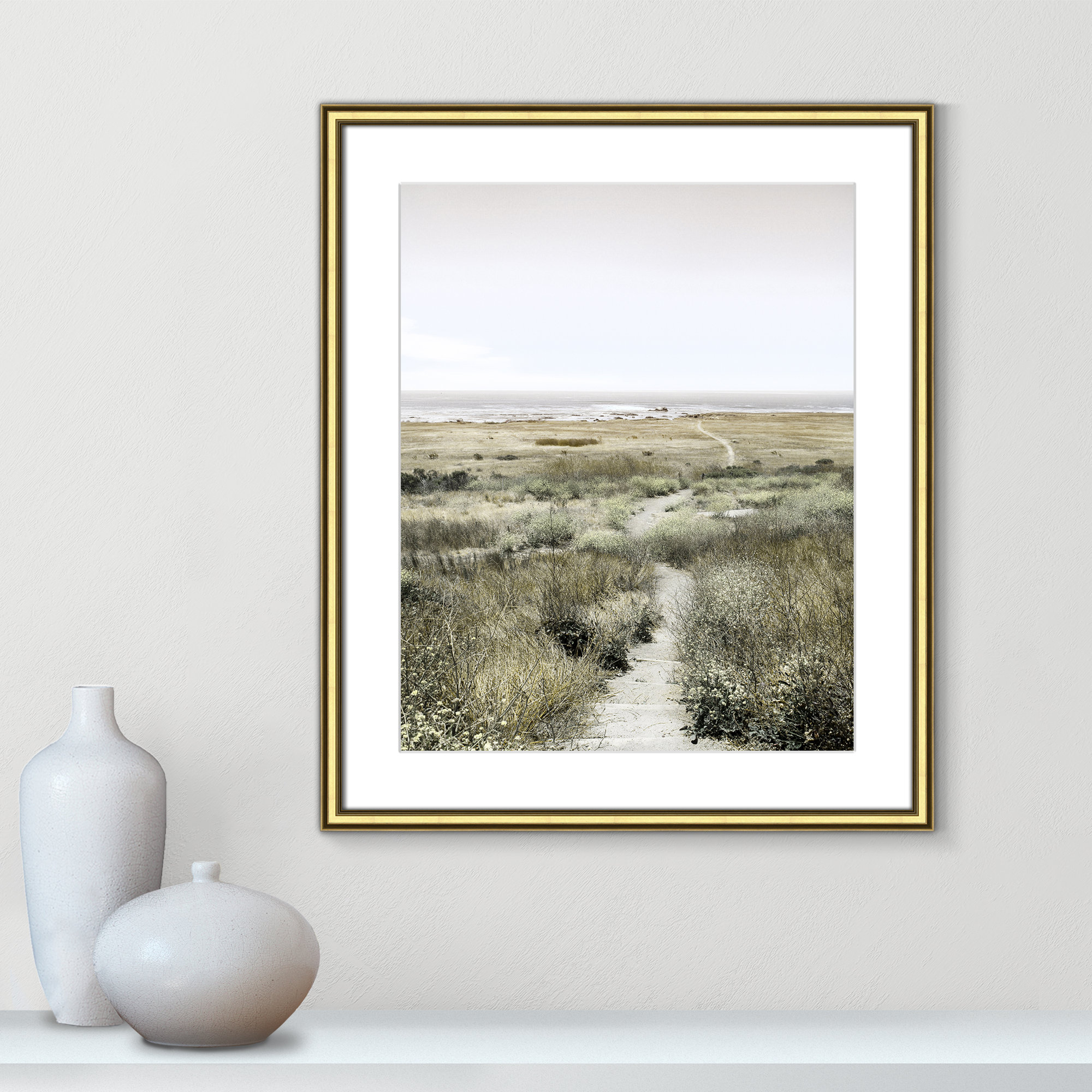 Footpath to Paradise by Danita Delimont - Picture Frame Photograph, 22.75 W x 26.75 H x 0.88 D, Gold
