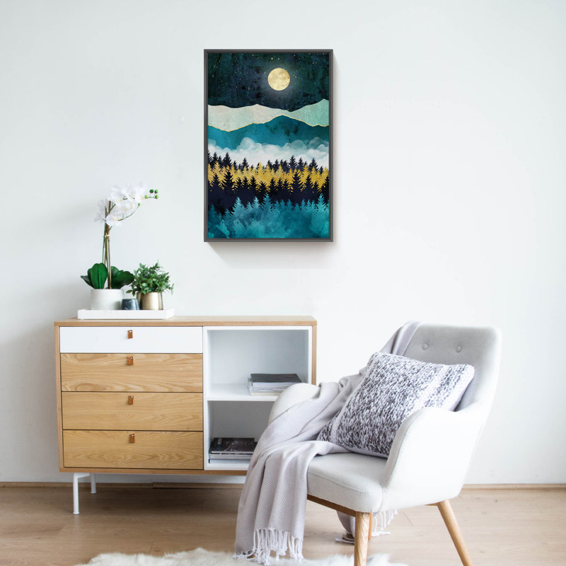 Nature, art mural, reproduction d'art sur toile, H 24 po x l 16 po x P 1,6 po, Noir