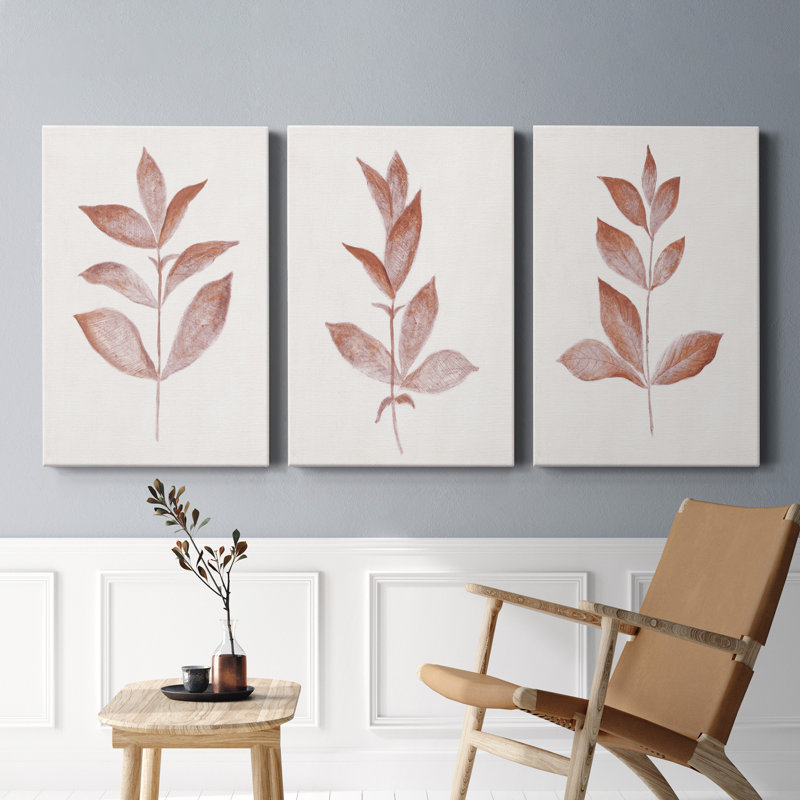 " Red Leaf I " 3 - Pieces, 60" H x 120" W x 3" D