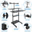Montez-le! Bureau mobile avec support pour double moniteur, poste de travail réglable en hauteur de 40 pouces-155950056