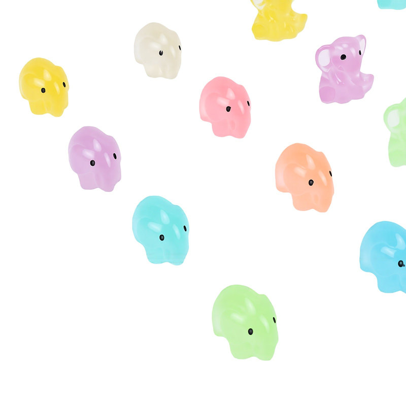 48 mini figurines d'éléphants décoratives en résine pour jardin féerique en pot
