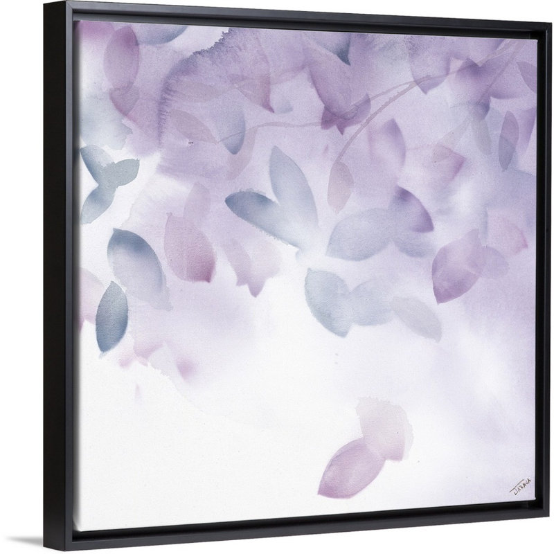 «Flowing Leaves III» par Jason Jarava - reproduction, Cadre flottant noir, H 38 po x l 38 po x P 1,75 po
