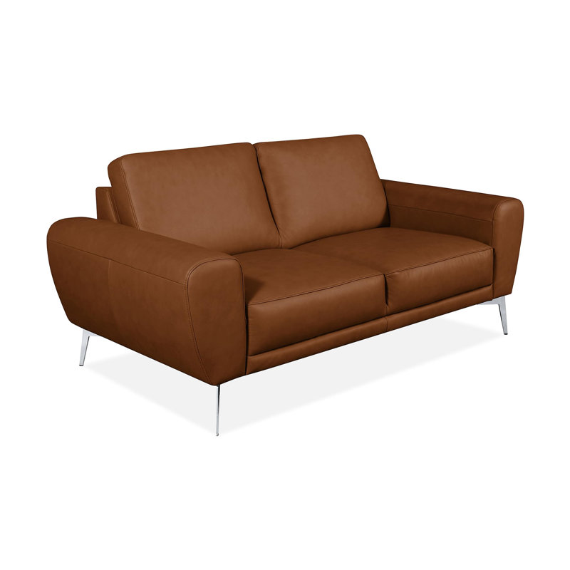 Kilmarnock Genuine Leather 2-seater Sofa, Cognac