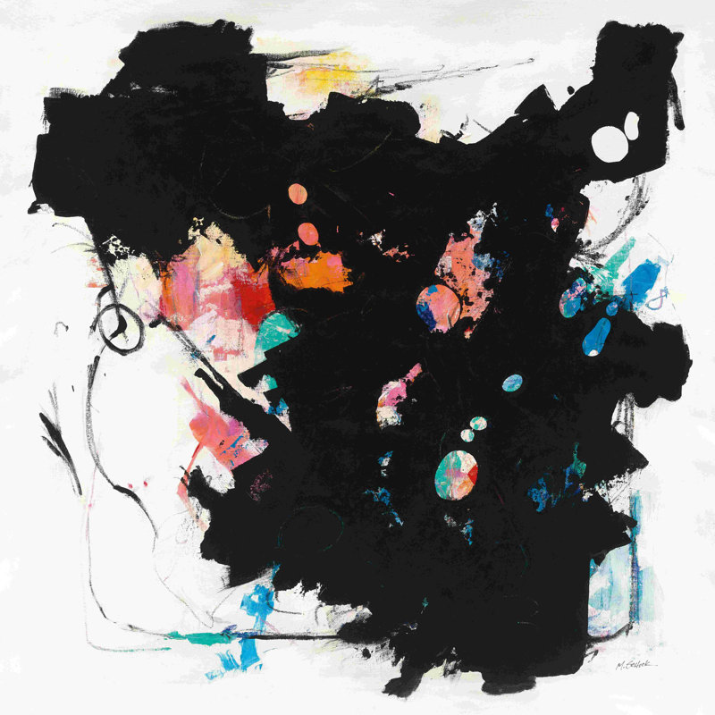 Abstrait expurgé, H 12 po x l 12 po, Non, Toile tendue