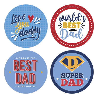Koyal Wholesale Super Dad Stickers For Crafts 40 Pack