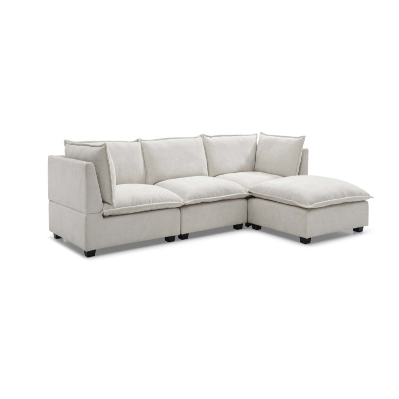 Beige Linen Sofa