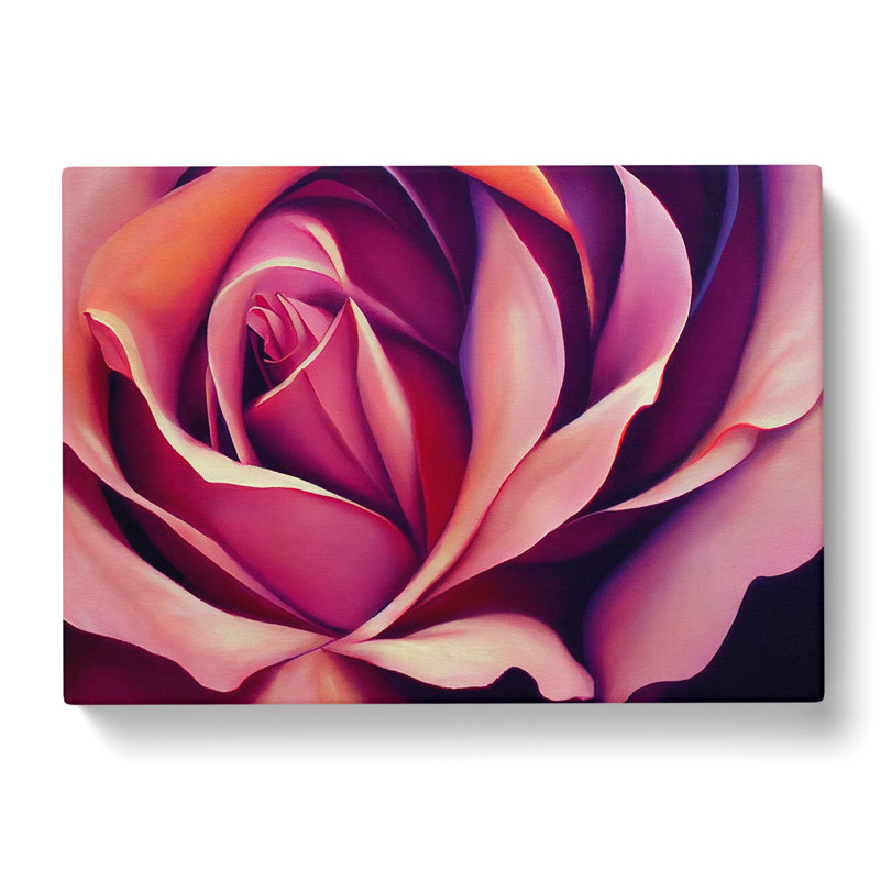 Ideal Rose Flower - Wrapped Canvas, 35cm H x 50cm W x 3cm D