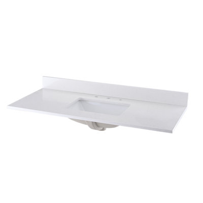 48'' Quartz Single Bathroom Vanity Top with Sink