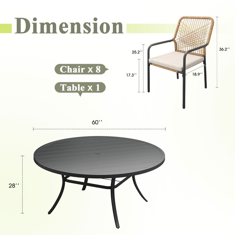 Brasseur avec chaises rembourrées, Black