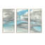 «Watercolor Minimal Blue Tones II», ensemble d'art mural moderne sur toile encadré de style Mid-Century-1468052517-1468052512