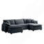 Canapé modulaire surdimensionné avec repose-pieds convertible