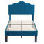 Lit plateforme simple tapissier avec tête de lit capitonnée, sans sommier-56174691