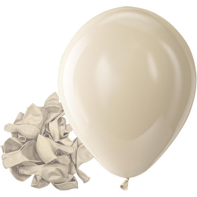 White Sand Latex Party Balloons - 150 Pack 5 Inch Matte Sand White Helium Balloons For Birthday Wedding Bridal Shower Gender Reveal Party Decoration