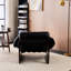 Chaise décorative médiévale moderne pour petits appartements, avec housse de coussin de siège amovible, assise en forme de nuage, sans métal, bureau rétro noir antique, assemblage rapide et structure en bois d'hévéa,