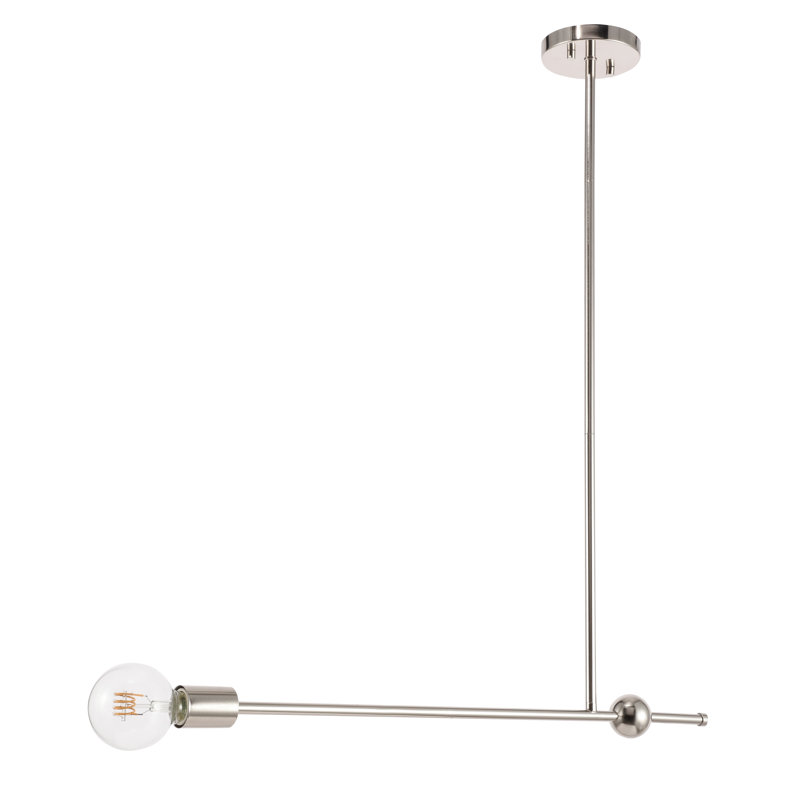 Luminaire suspendu à 1 lumière Fredricks, Chrome