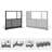 Harmony Workflow Modular Wall with Frame - 53" x 48" Starter Wall with Whiteboard-98977752