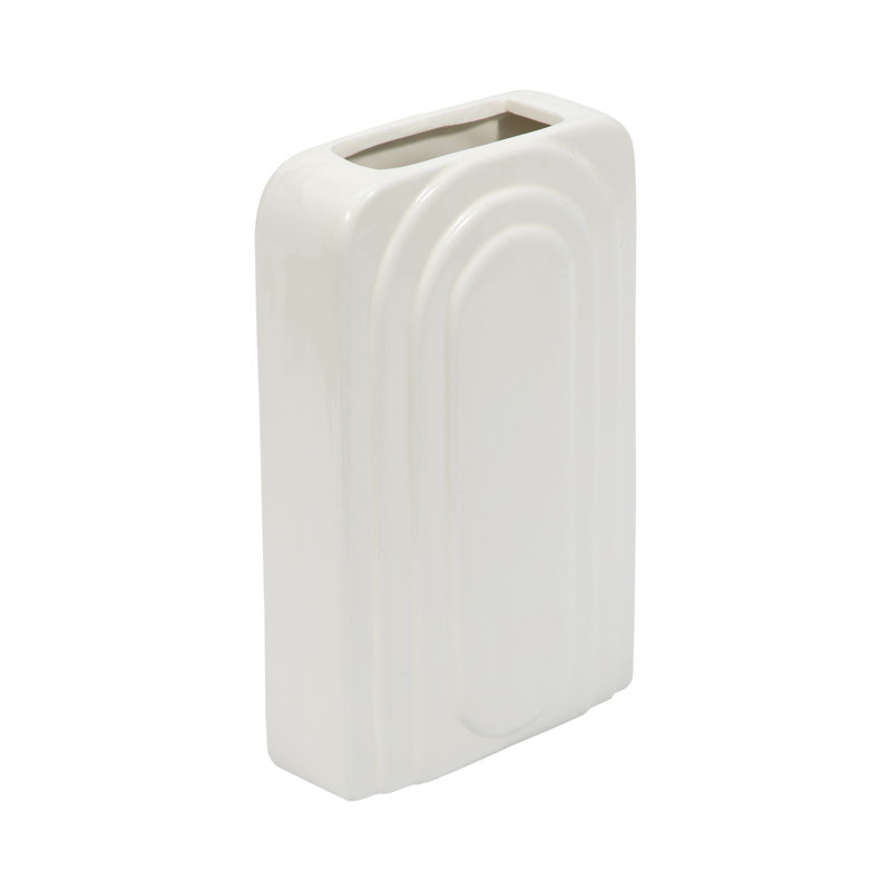 Vase décoratif décoratif de table rectangulaire pour décoration intérieure, Gris