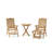 Farnam 2 - Person Teak Wood Patio Dining Set with Round Table