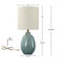19 po Lampe de table Celadon Green Crackle Glaze-1956315000