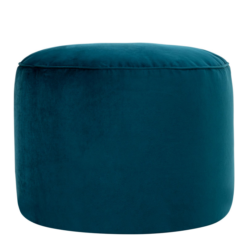 Milano Velvet Footstool, Teal Green