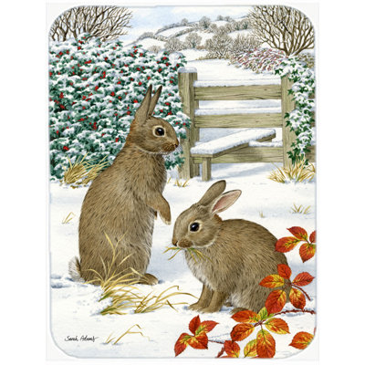 East Urban Home Rabbits Glass Cutting Board