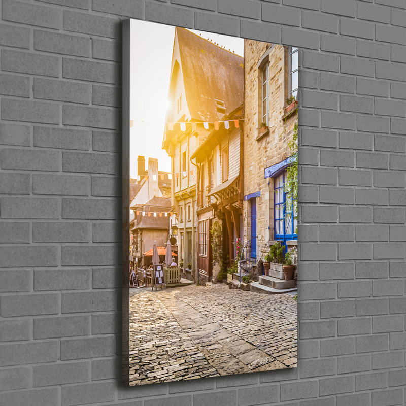 A Charming Street - Wrapped Canvas Print