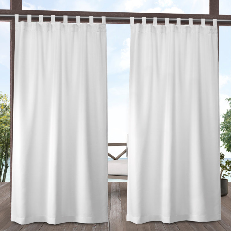 Semi Sheer Curtain, White, 54" W x 144" L