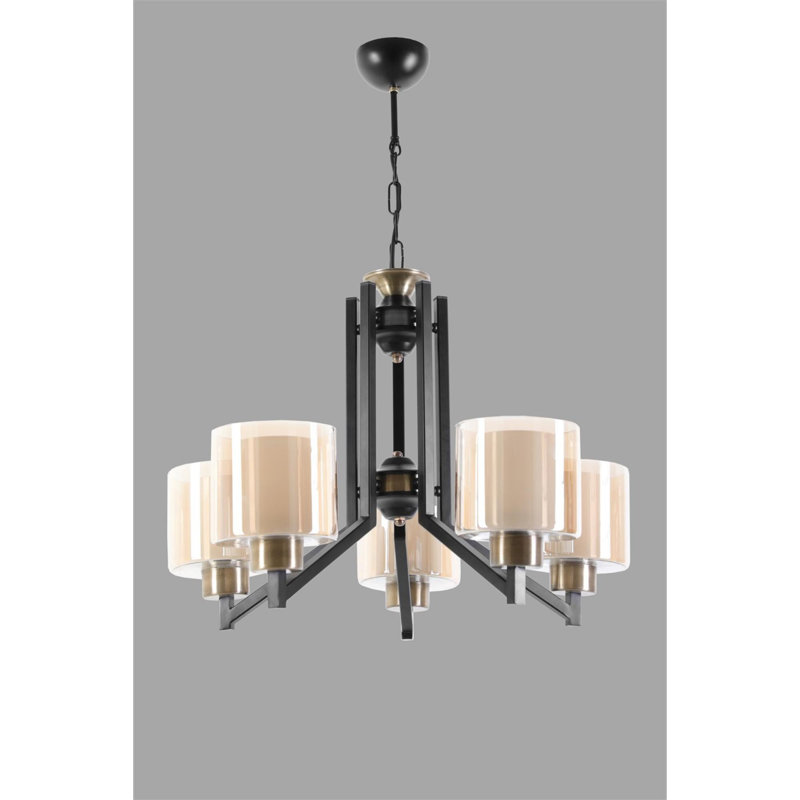 Maisonet 5 - Light Candle Style Chandelier, Black