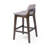 Modern Upholstered Counter Stool With Walnut Base